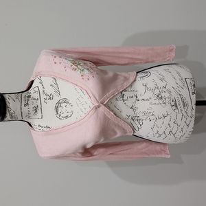 Free People Embroidered Crop Sweater